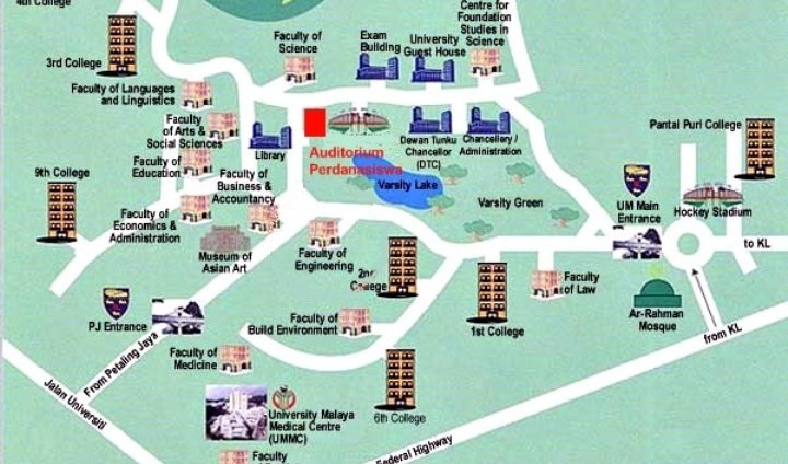 Universiti Malaya Map